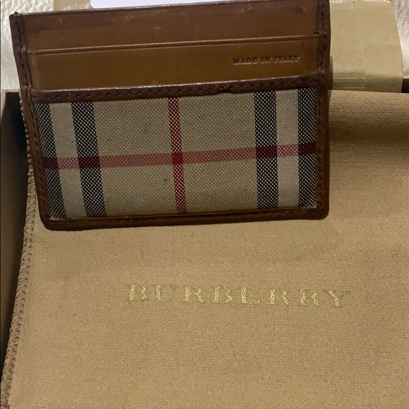 Burberry Men’s Brown Card Case, cloth design - Picture 3 of 3